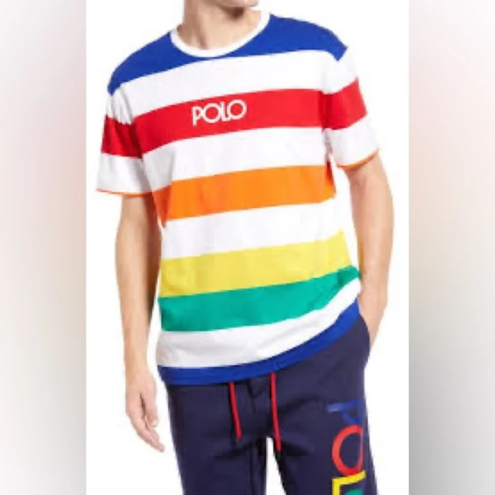 Ralph Lauren Boys Logo Striped Cotton Jersey‎ T-Shirt